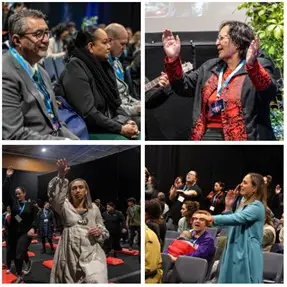 Four images of people at Anei Tata E! .