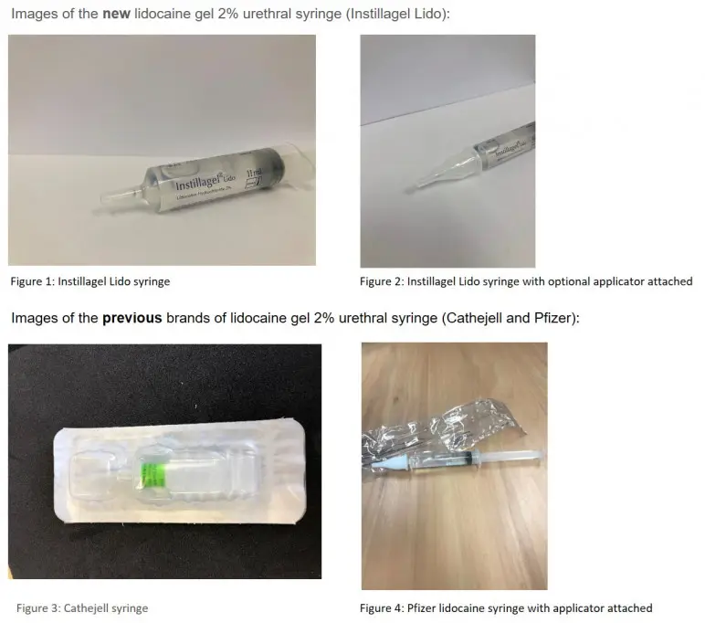 Lidocaine Gel 2% Urethral syringe.