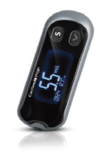 Long and narrow black meter with 2 buttons.