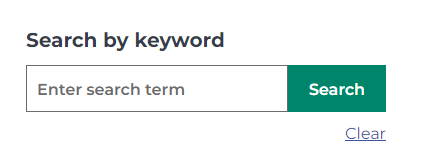 A Screenshot of the filter box interface that is on the Decisions page.