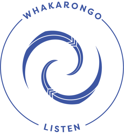 A spiral is created using the white space between the blue ellipses. The white space represents the space we need to make to truly hear what others have to say.. . 